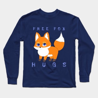 FREE FOX HUGS FUNNY CUTE T-shirt Long Sleeve T-Shirt